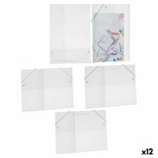 Portföljmapp Pincello ELASTIC 3 COL Grön Transparent (12 antal)