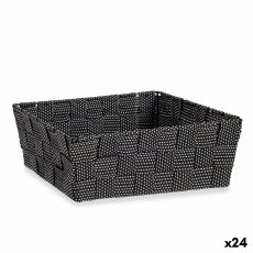 Multifunktionell korg Kipit A3-6930A9 Svart Tyg 2,4 L 20 x 8 x 24 cm Flätning (24 antal)