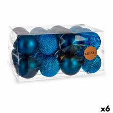 Uppsättning av julkulor Blå Plast Ø 8 cm (6 antal)