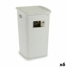 Tvättkorg Stefanplast Elegance Vit Plast 50 L 36,5 x 54,5 x 38 cm (6 antal)