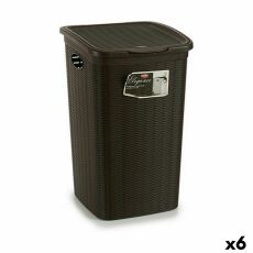 Tvättkorg Stefanplast Elegance Brun Plast 50 L 36,5 x 54,5 x 38 cm (6 antal)