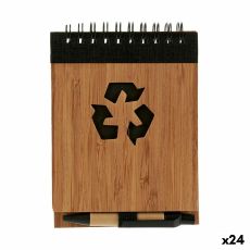 Spiralbundet anteckningsblock med penna Pincello AR1810139 1 x 10 x 13 cm Bambu (24 antal)