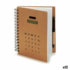 Spiralbundet anteckningsblock med penna Pincello AR1810114 2,5 x 21 x 18 cm Kalkylator (12 antal)