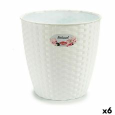 Kruka Stefanplast Vit Plast 24 x 22,5 x 24 cm (6 antal)