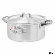 Kastrull med lock Kinvara 100004 Silvrig (10 antal)