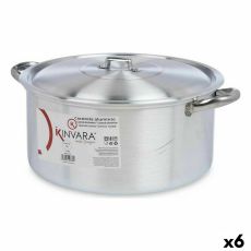 Kastrull med lock Kinvara 100010 Silvrig 10 L (6 antal)