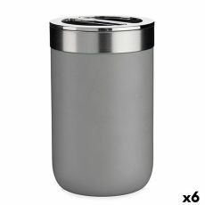 Tandborsthållare Berilo BP15-002-3 Grå Silvrig Plast 7,7 x 11,2 x 7,7 cm (6 antal)