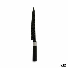 Kökskniv Kinvara KT11-5604M02 Svart Silvrig Rostfritt stål Plast 3,5 x 33,3 x 2,2 cm Marmor (12 antal)
