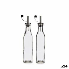 Set med olja och vinäger Vivalto WJ7069-M Transparent Metall Glas Plast 300 ml (24 antal)