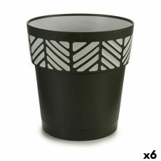 Självvattnande blomkruka Stefanplast Orfeo Antracitgrå Plast 25 x 25 x 25 cm (6 antal)
