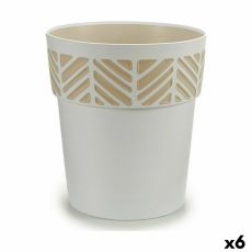 Självvattnande blomkruka Stefanplast Orfeo Vit Plast 29 x 29 x 29 cm (6 antal)