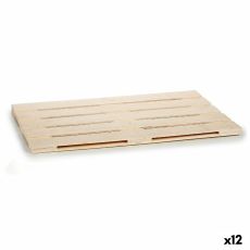 Snacksbricka Brun Trä 40 x 2 x 60 cm (12 antal)