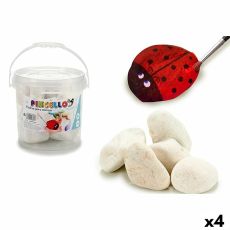 Set med stenar Pincello Vit 3 Kg 18 x 16 x 18 cm Hantverk (4 antal)