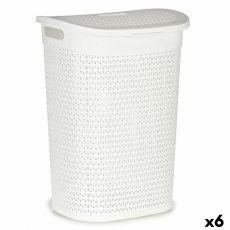 Tvättkorg Kipit 4790-3 Vit Plast 60 L 43,5 x 57,5 x 34 cm (6 antal)