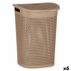 Tvättkorg Kipit 4790-4 Beige Plast 60 L 43,5 x 57,5 x 34 cm (6 antal)