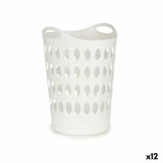 Tvättkorg Vit Plast 50 L 44 x 56 x 41 cm (12 antal)