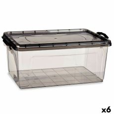 Förvaringslåda med lock Kipit TP547-2 Antracitgrå Plast 22 L (6 antal)