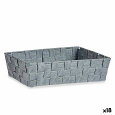 Multifunktionell korg Kipit 79812 Grå Tyg 3,8 L 34 x 8,5 x 21 cm (18 antal)
