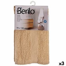 Badhandduk Berilo 89658 Kräm 80 % bomull 20 % Polyester 70 x 130 cm (3 antal)