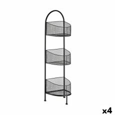 Bokhylla Svart Metall 21,2 x 97 x 28,5 cm (4 antal)