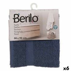 Badhandduk Berilo 5312 Blå 80 % bomull 20 % Polyester 50 x 90 cm 50 x 0,5 x 90 cm (6 antal)