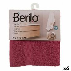 Badhandduk Berilo 5312 Rödbrun 80 % bomull 20 % Polyester 50 x 0,5 x 90 cm (6 antal)