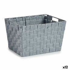 Tvättkorg Kipit A3-6875 Grå Tyg 10 L 25 x 20,5 x 35 cm (12 antal)