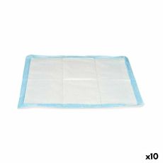 Träningsunderlägg för valp 60 x 60 cm Blå Vit Papper Polyetylen (10 antal)