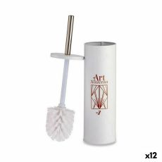 Toalettborste Berilo Art Nouveau Vit Brons Stål Plast 9,5 x 37,5 x 9,5 cm (12 antal)
