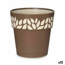 Självvattnande blomkruka Stefanplast Cloe Brun Plast 19 x 19 x 19 cm (12 antal)