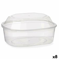 Rektangulär matlåda med lock Leknes BS1500ROIOV Transparent polypropen 1,5 L 18 x 10,5 x 21,5 cm (8 antal)