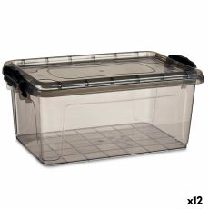 Förvaringslåda med lock Kipit TP545-2 Antracitgrå Plast (12 antal)