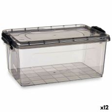 Förvaringslåda med lock Kipit TP546-2 Antracitgrå Plast (12 antal)