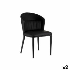 Fåtölj Rund Svart Stål 51 x 83,5 x 54 cm (2 antal)