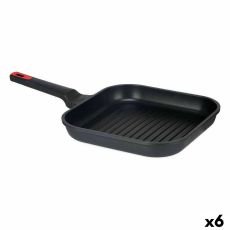 Räfflad stekpanna Kinvara 77781 Svart Aluminium Bakelit 28 x 28 cm (6 antal)