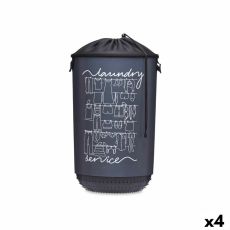 Tvättkorg Kipit Laundry Sevice Mörkblå Plast 40 L 34 x 52,5 x 34 cm (4 antal)