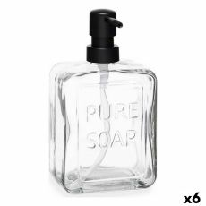 Tvåldispenser Berilo Pure Soap Transparent Glas Plast 570 ml 10 x 18 x 6 cm (6 antal)