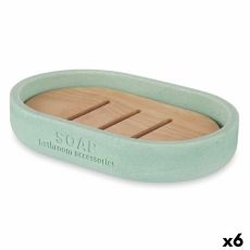 Tvålfat Berilo B5456BC-4 - 456 Mint Harts Bambu 12,5 x 2,5 x 8,5 cm (6 antal)