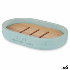 Tvålfat Berilo B5456BC-4 - 457 Blå Harts Bambu 12,5 x 2,5 x 8,5 cm (6 antal)
