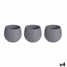 Krukset Ibergarden ES0501102S3 Antracitgrå Plast 16,5 x 16,5 x 14,5 cm (4 antal)