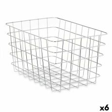 Multifunktionell korg Kinvara W5759K-L CHROME Silvrig Silver Metall 38 x 21 x 26 cm Rektangulär (6 antal)