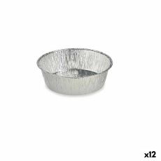 Uppsättning av köksfat Disponibel Rund Aluminium 25 x 8 x 25 cm (12 antal)