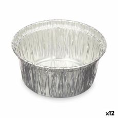 Uppsättning av köksfat Disponibel Rund Aluminium 8,5 x 8 x 8,5 cm (12 antal)