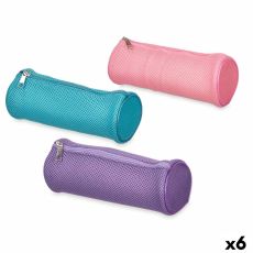 Cylindrisk skolväska Pincello 441 Blå Purpur Rosa 22 x 8 x 8 cm Vadderad (6 antal)