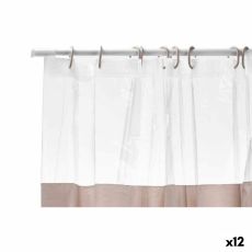 Duschdraperi Berilo 215 Beige Transparent Plast PEVA 180 x 180 cm (12 antal)