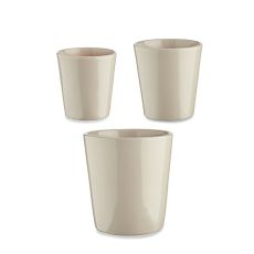 Krukset Ibergarden CONICO-7044 Grå Lera Cónica Ø 14 cm Ø 22 cm Ø 17 cm 3 Delar