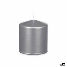 Ljus Acorde 92543 Silvrig 9 x 10 x 9 cm (12 antal)