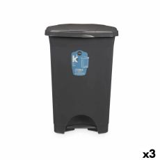 Pedalhink Antracitgrå Plast 50 L (3 antal)