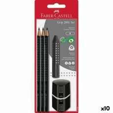 Set med pennor Faber-Castell Svart (5 antal) (10 antal)