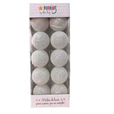 Bollkrans med LED Roymart Poppins Vit